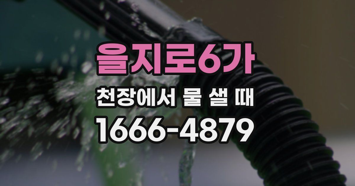 을지로6가 천장에서 물 샐 때