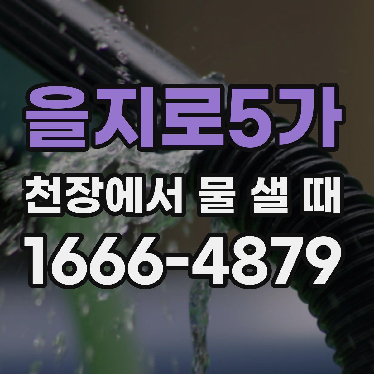 을지로5가 천장에서 물 샐 때