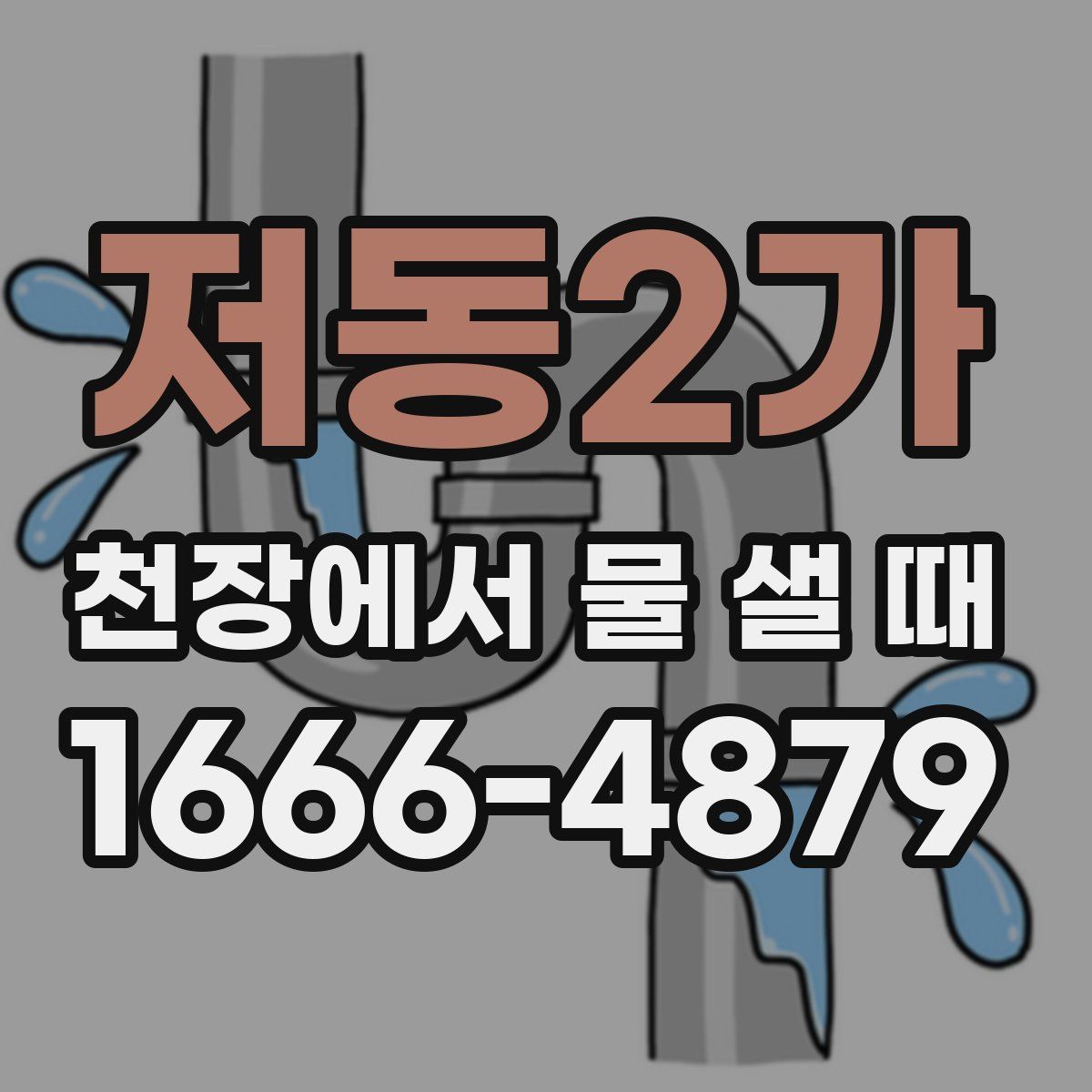 저동2가 천장에서 물 샐 때