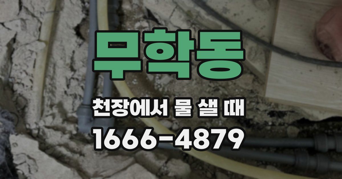 무학동 천장에서 물 샐 때