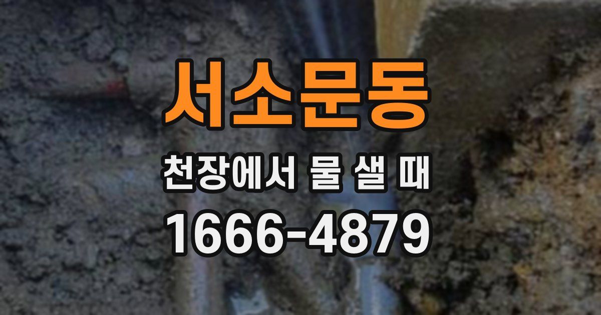 서소문동 천장에서 물 샐 때