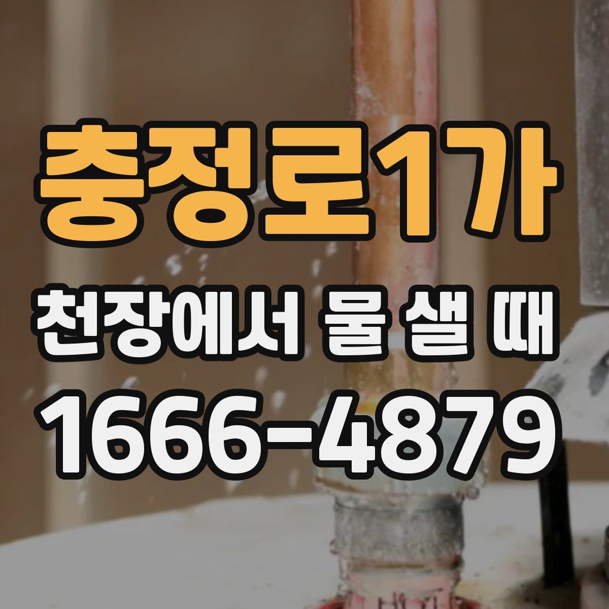 충정로1가 천장에서 물 샐 때