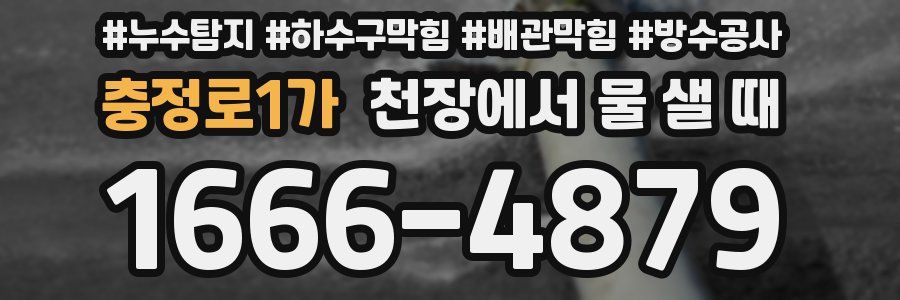 충정로1가 천장에서 물 샐 때