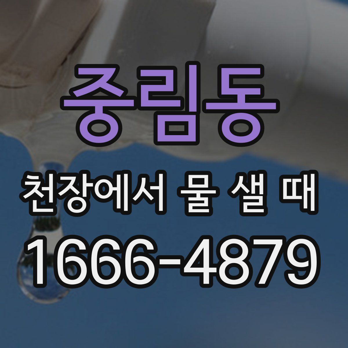 중림동 천장에서 물 샐 때