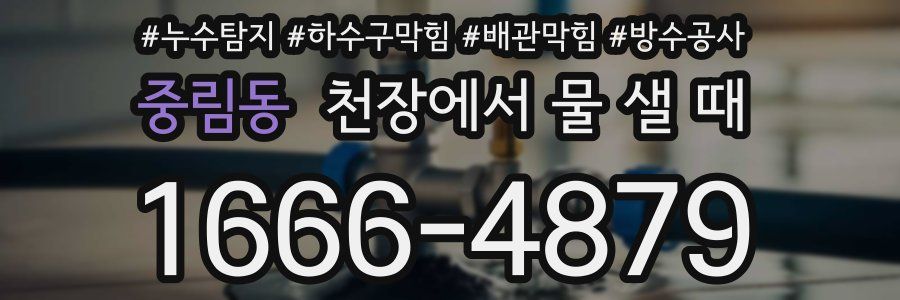 중림동 천장에서 물 샐 때