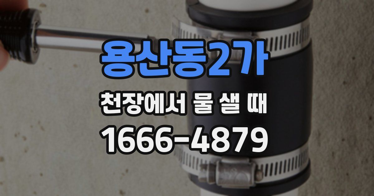 용산동2가 천장에서 물 샐 때