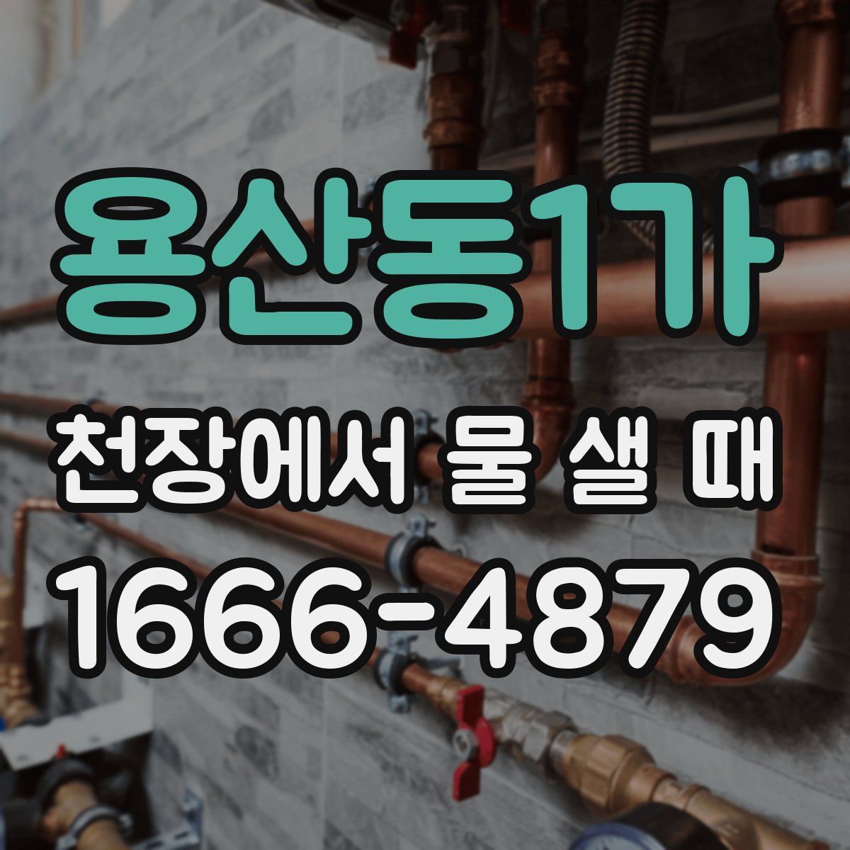 용산동1가 천장에서 물 샐 때