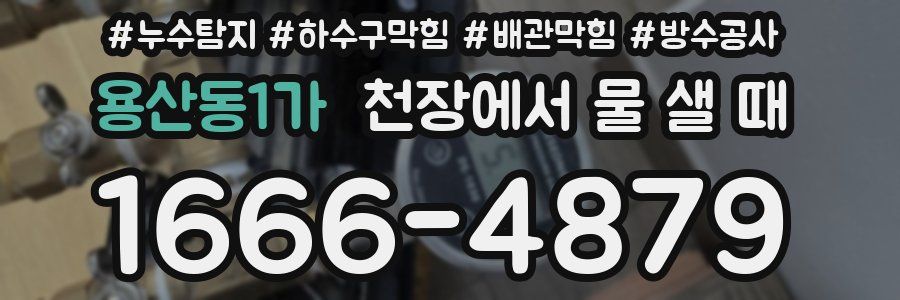 용산동1가 천장에서 물 샐 때