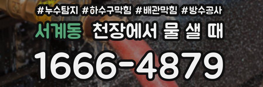서계동 천장에서 물 샐 때