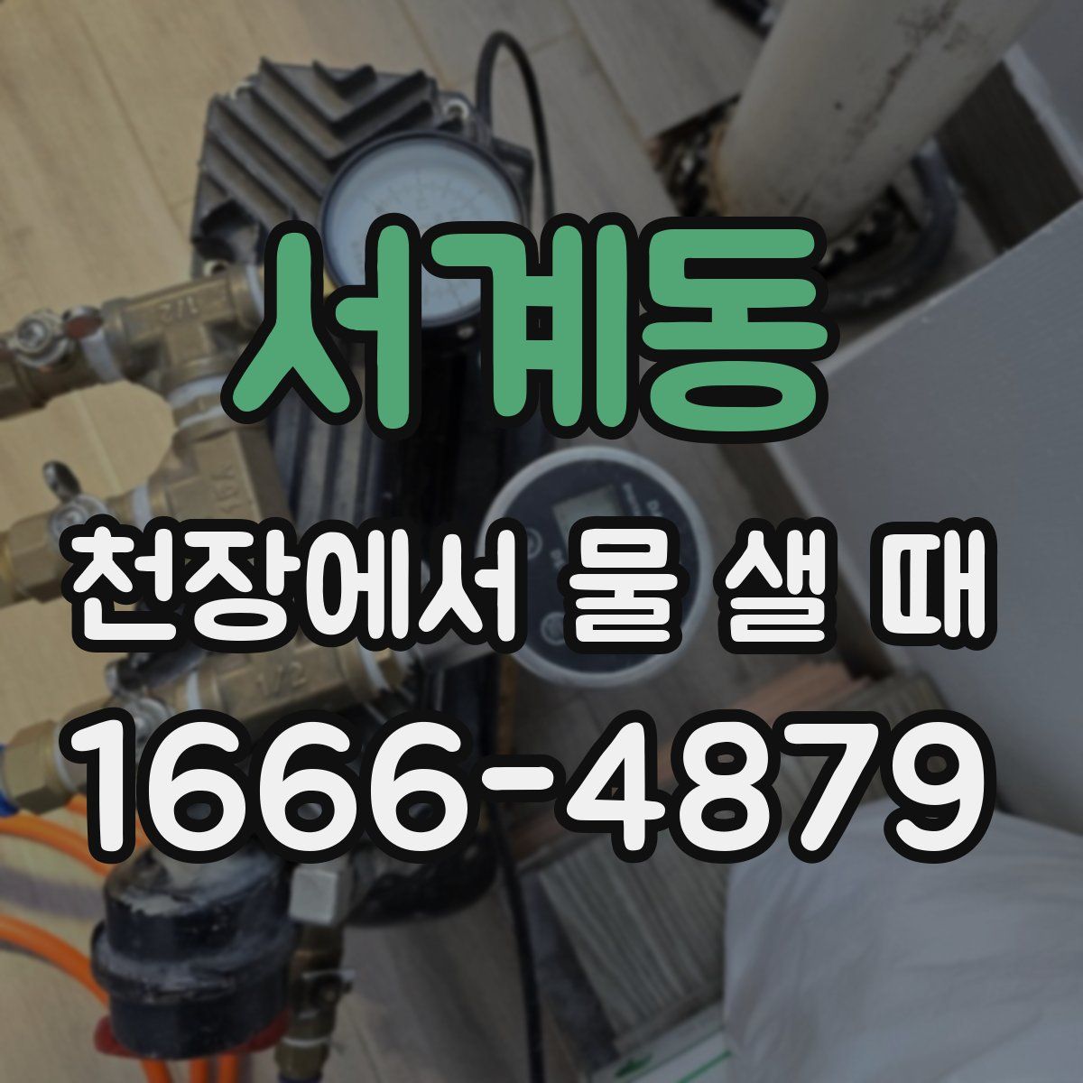 서계동 천장에서 물 샐 때