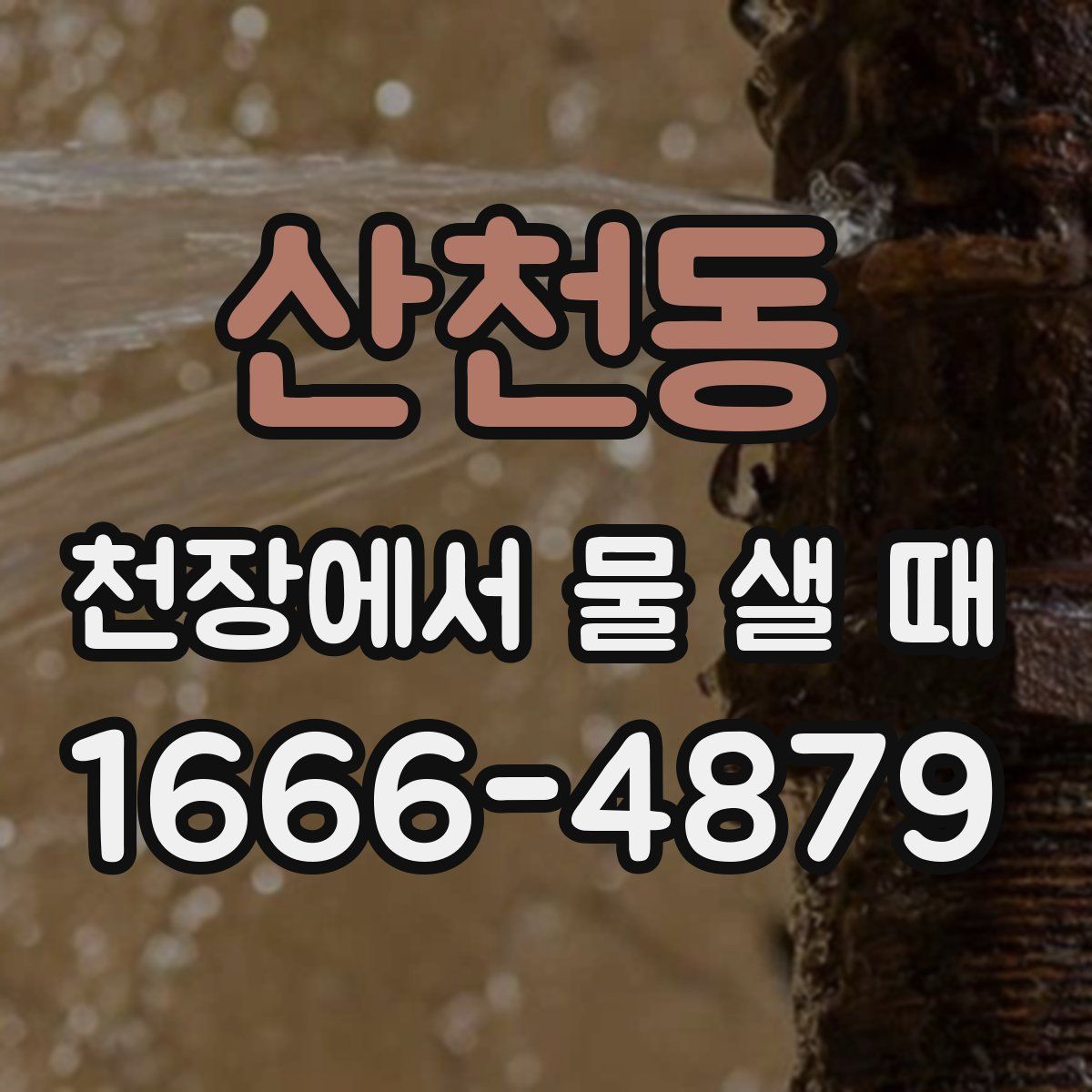 산천동 천장에서 물 샐 때