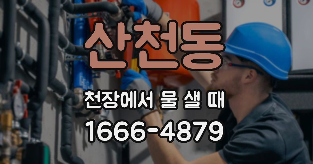 산천동 천장에서 물 샐 때