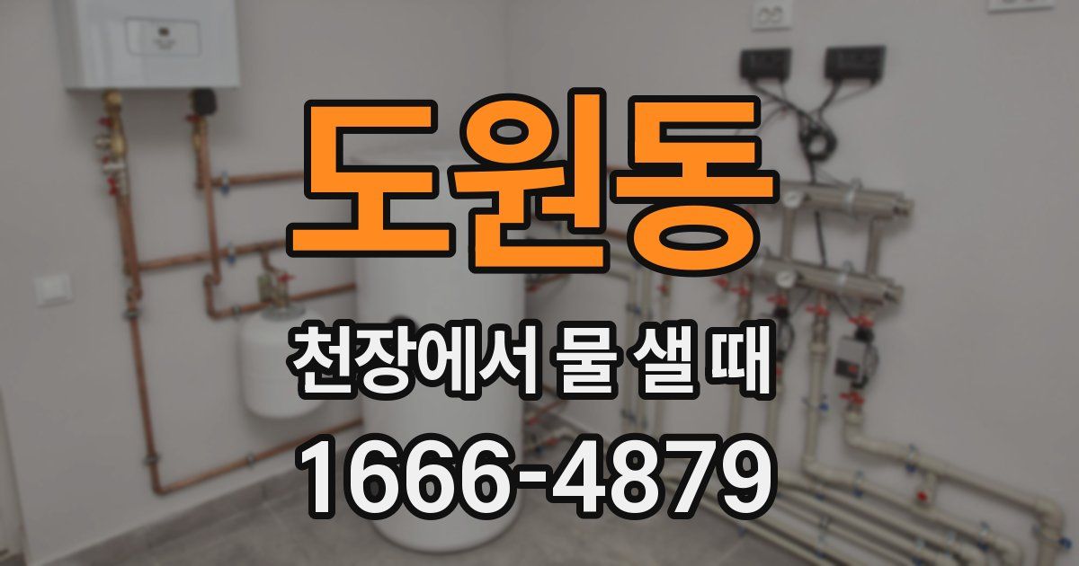 도원동 천장에서 물 샐 때