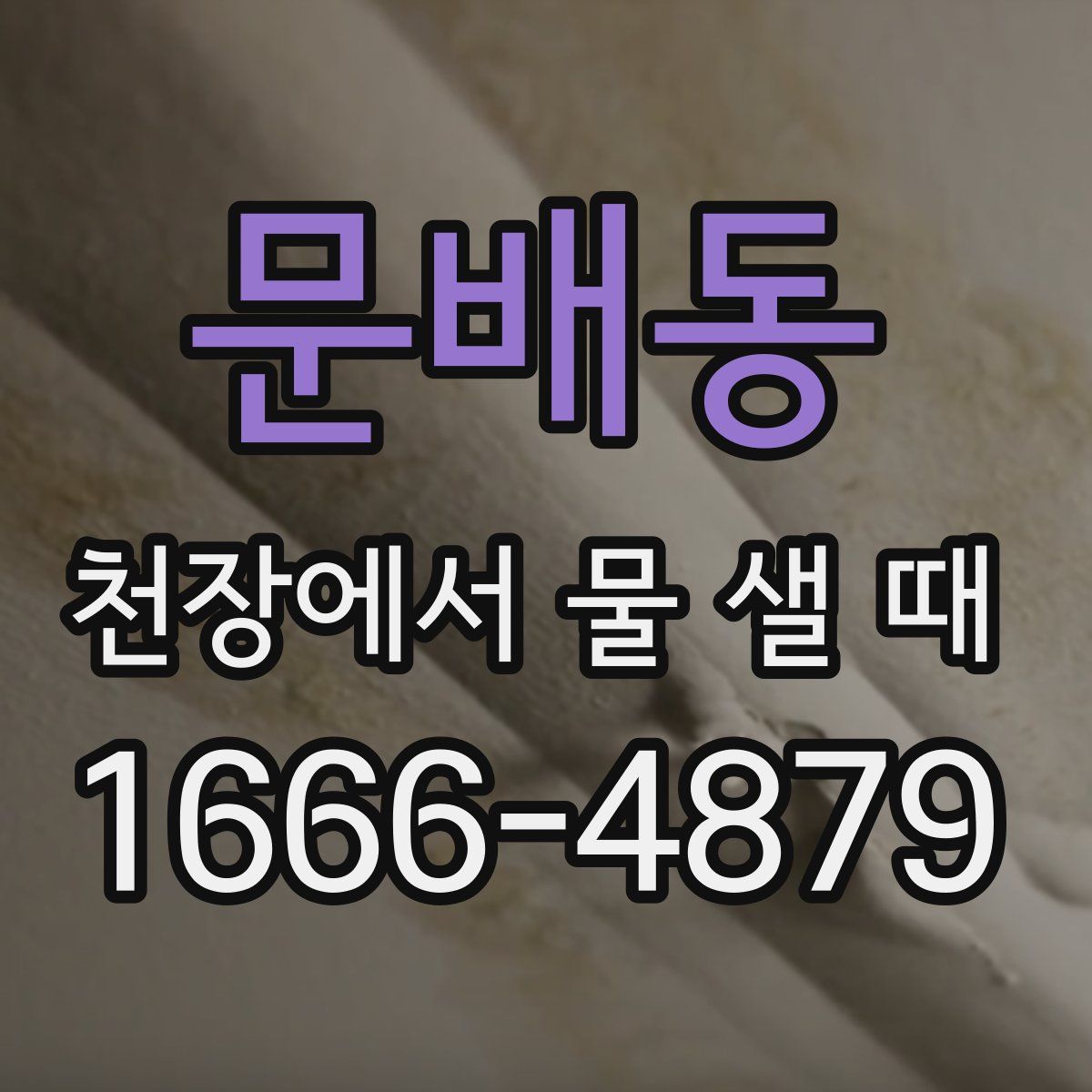문배동 천장에서 물 샐 때