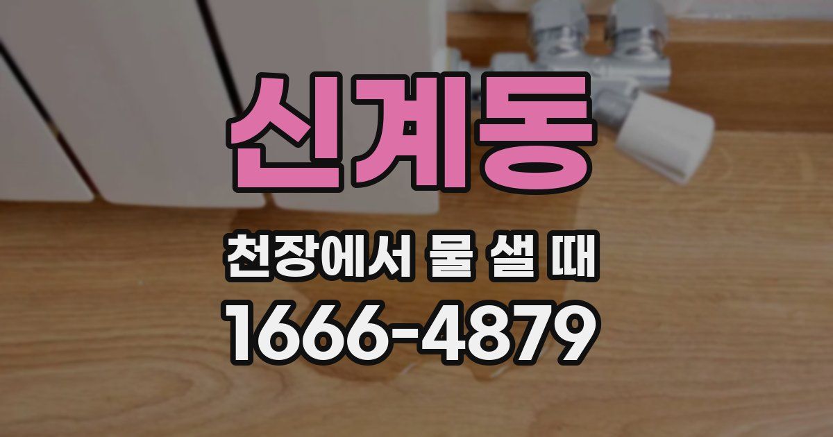 신계동 천장에서 물 샐 때