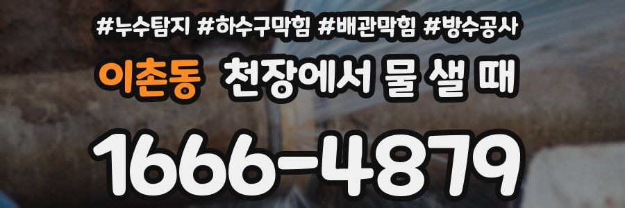 이촌동 천장에서 물 샐 때