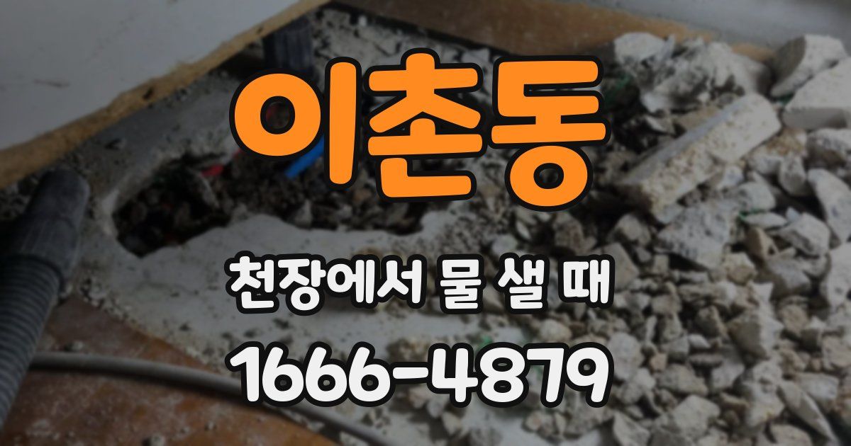 이촌동 천장에서 물 샐 때