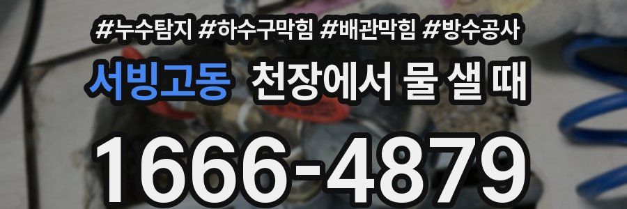 서빙고동 천장에서 물 샐 때
