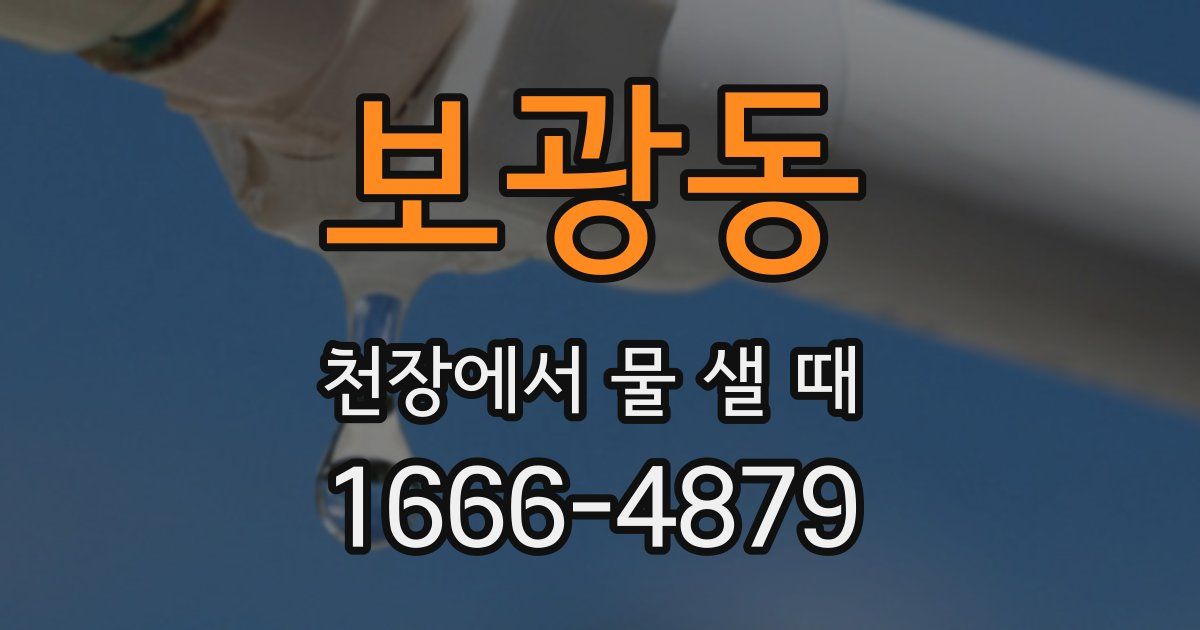 보광동 천장에서 물 샐 때
