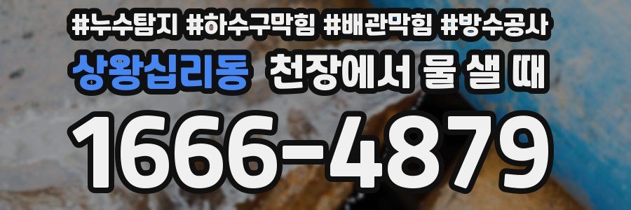 상왕십리동 천장에서 물 샐 때