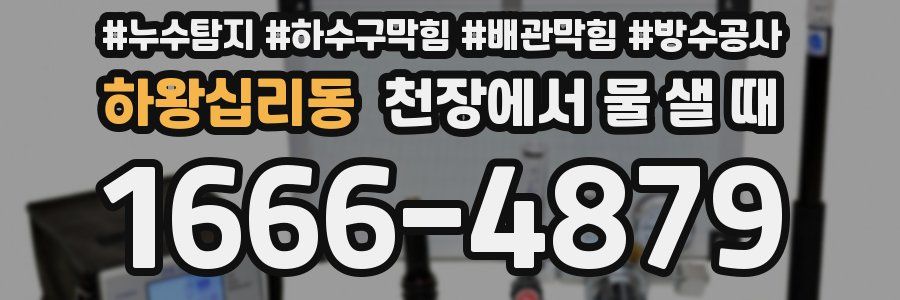 하왕십리동 천장에서 물 샐 때