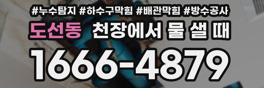 도선동 천장에서 물 샐 때