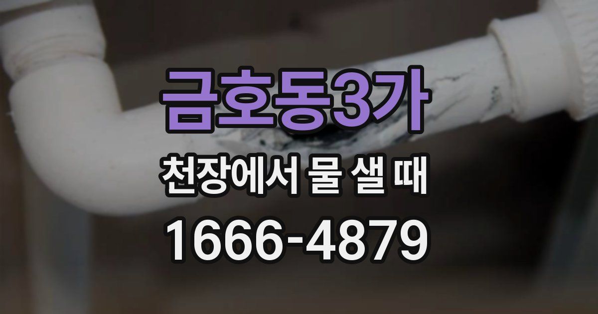 금호동3가 천장에서 물 샐 때