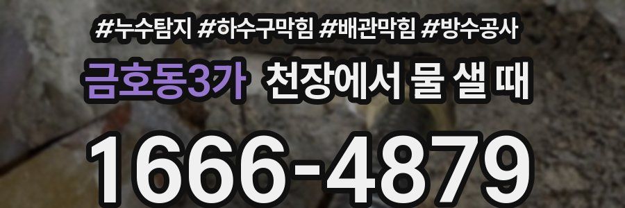 금호동3가 천장에서 물 샐 때