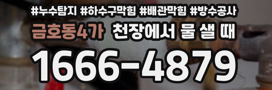금호동4가 천장에서 물 샐 때