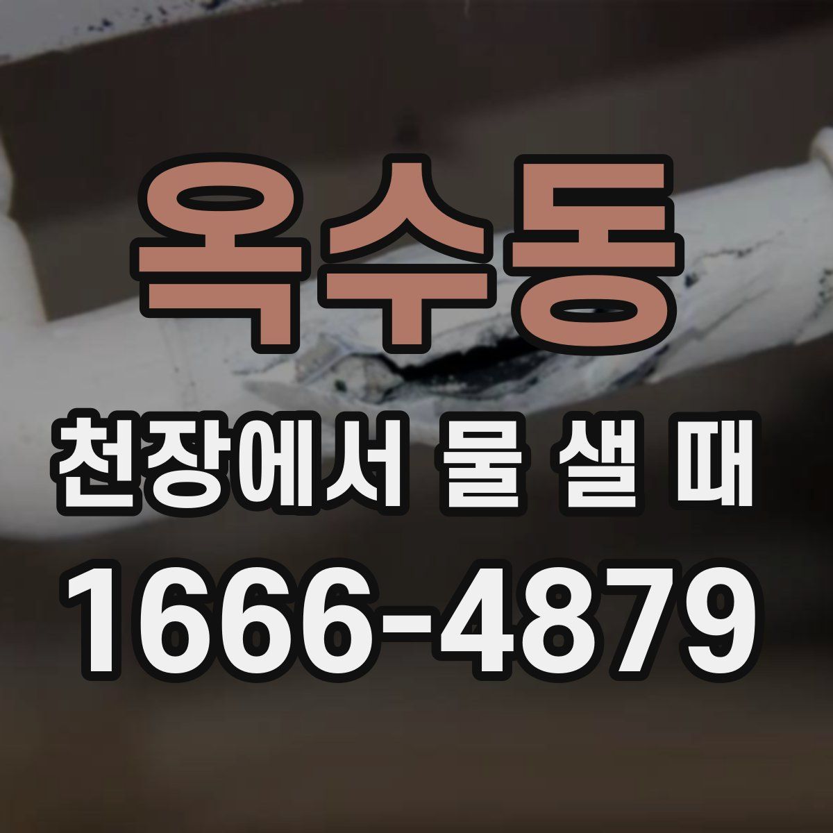 옥수동 천장에서 물 샐 때