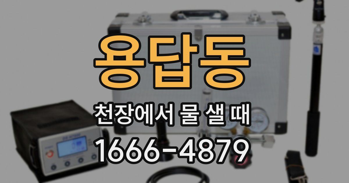 용답동 천장에서 물 샐 때