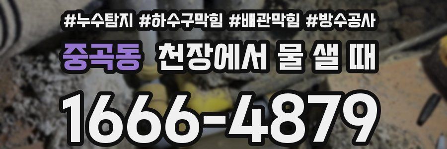 중곡동 천장에서 물 샐 때