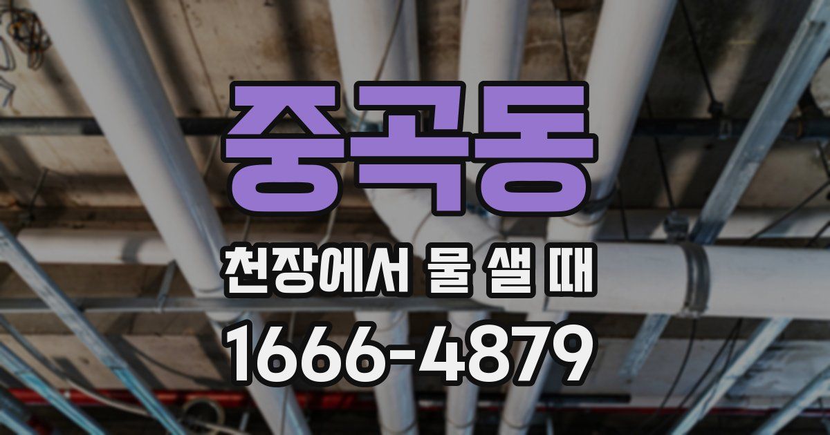 중곡동 천장에서 물 샐 때