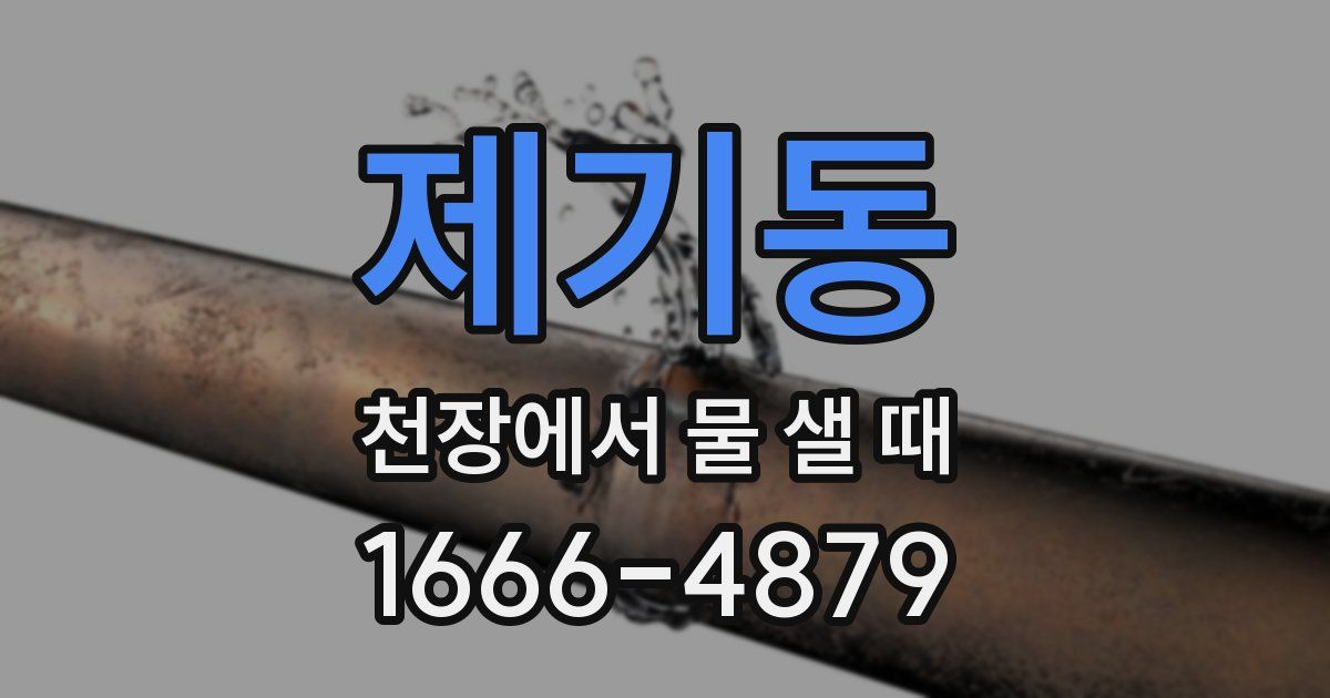 제기동 천장에서 물 샐 때