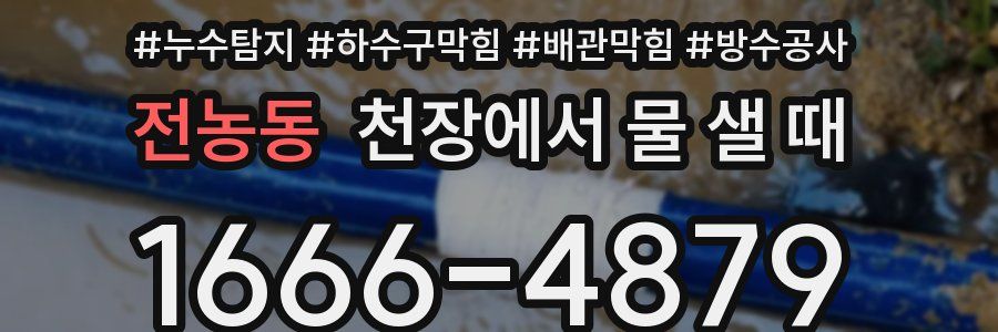 전농동 천장에서 물 샐 때
