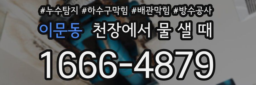이문동 천장에서 물 샐 때