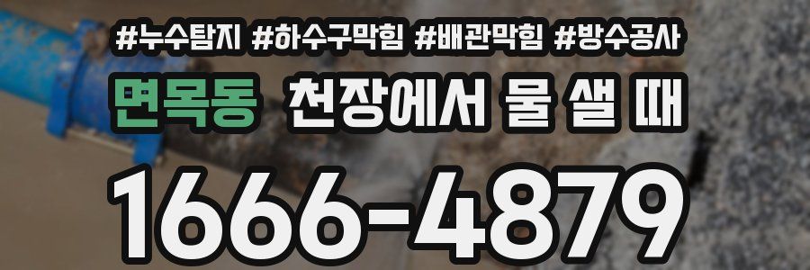 면목동 천장에서 물 샐 때