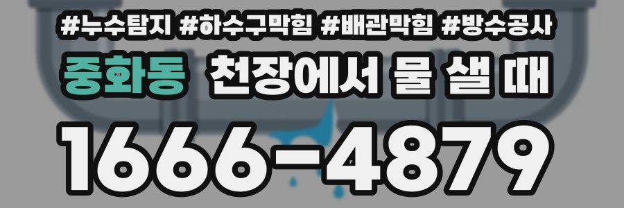 중화동 천장에서 물 샐 때