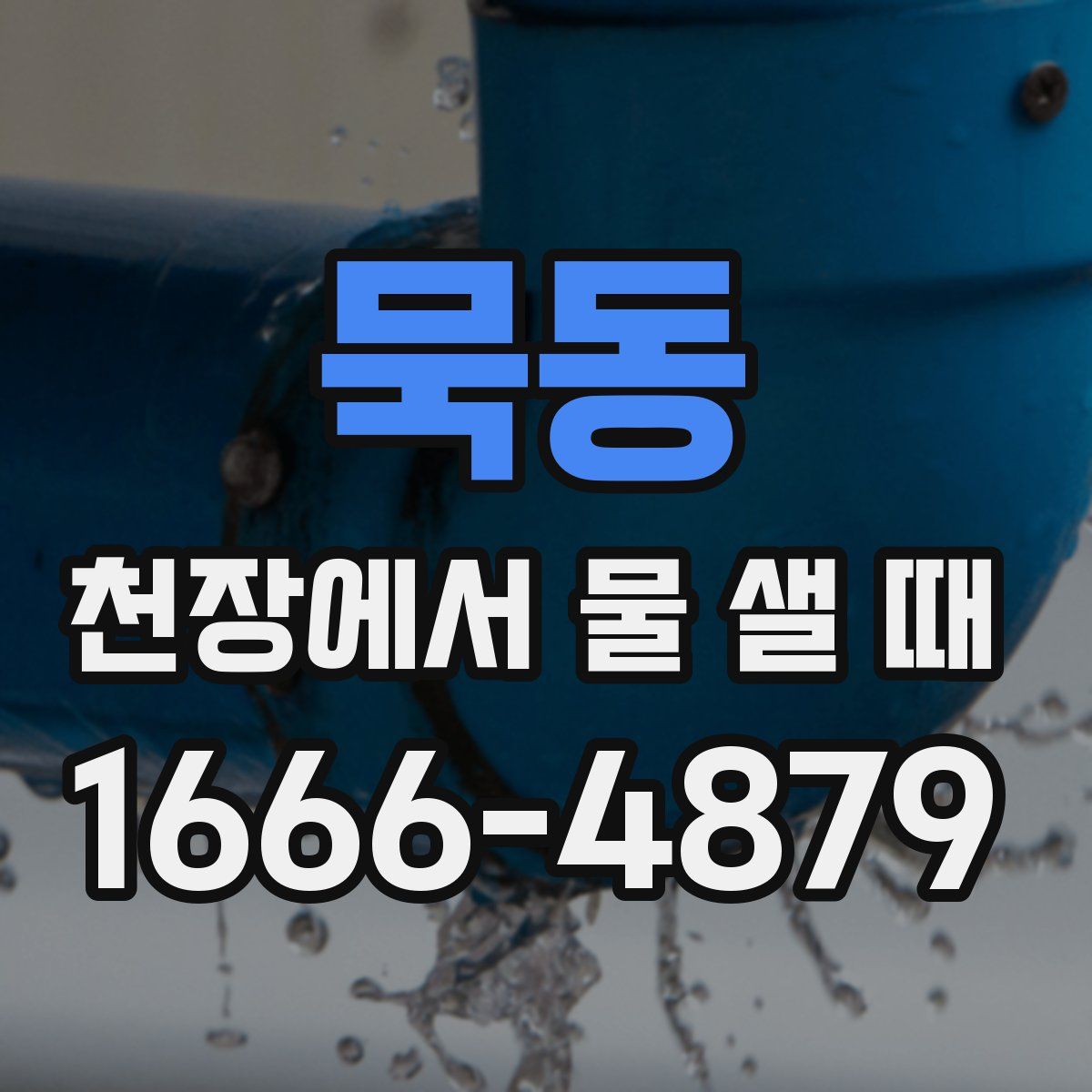 묵동 천장에서 물 샐 때