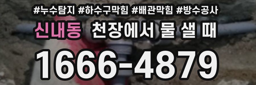신내동 천장에서 물 샐 때