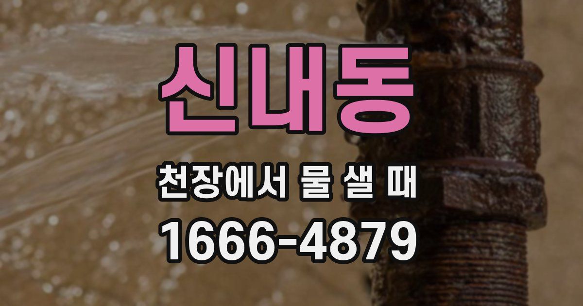 신내동 천장에서 물 샐 때