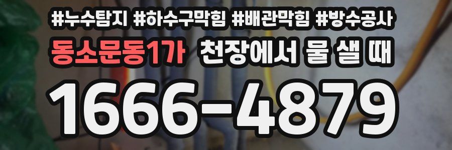 동소문동1가 천장에서 물 샐 때