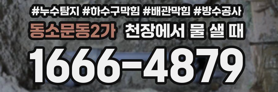 동소문동2가 천장에서 물 샐 때