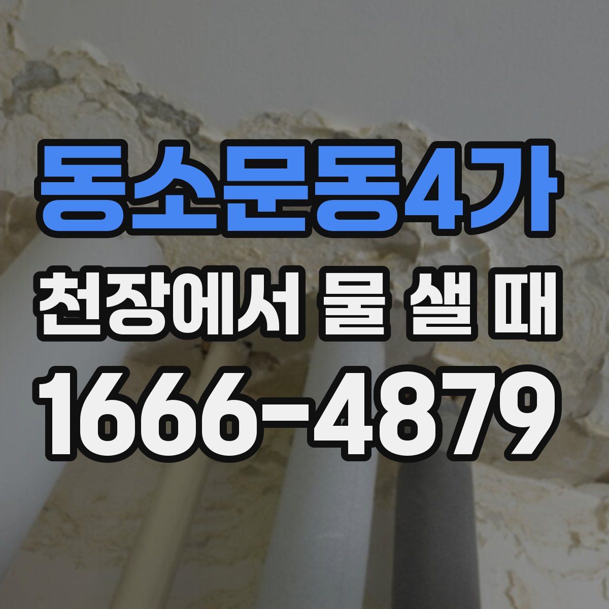 동소문동4가 천장에서 물 샐 때