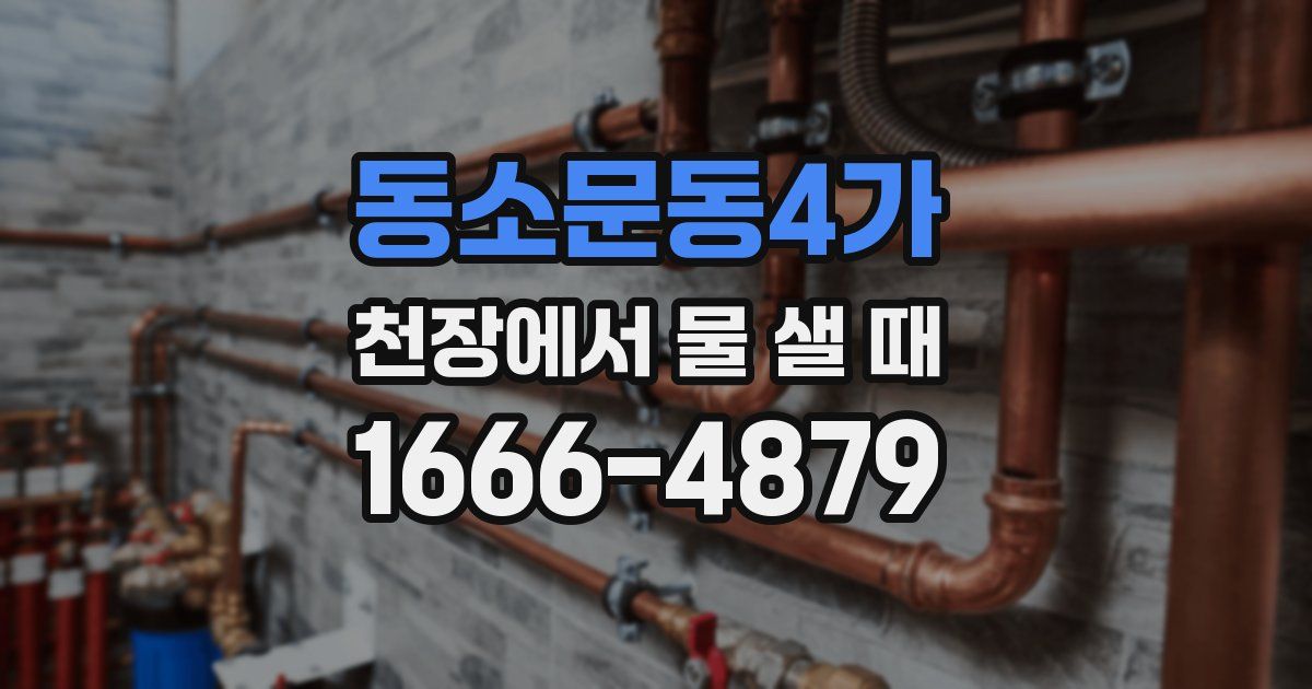 동소문동4가 천장에서 물 샐 때