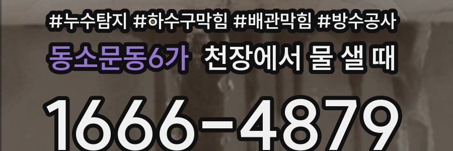 동소문동6가 천장에서 물 샐 때