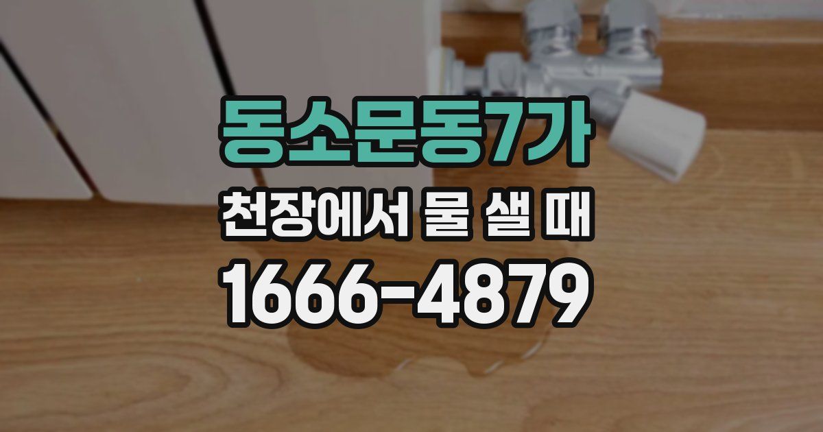 동소문동7가 천장에서 물 샐 때