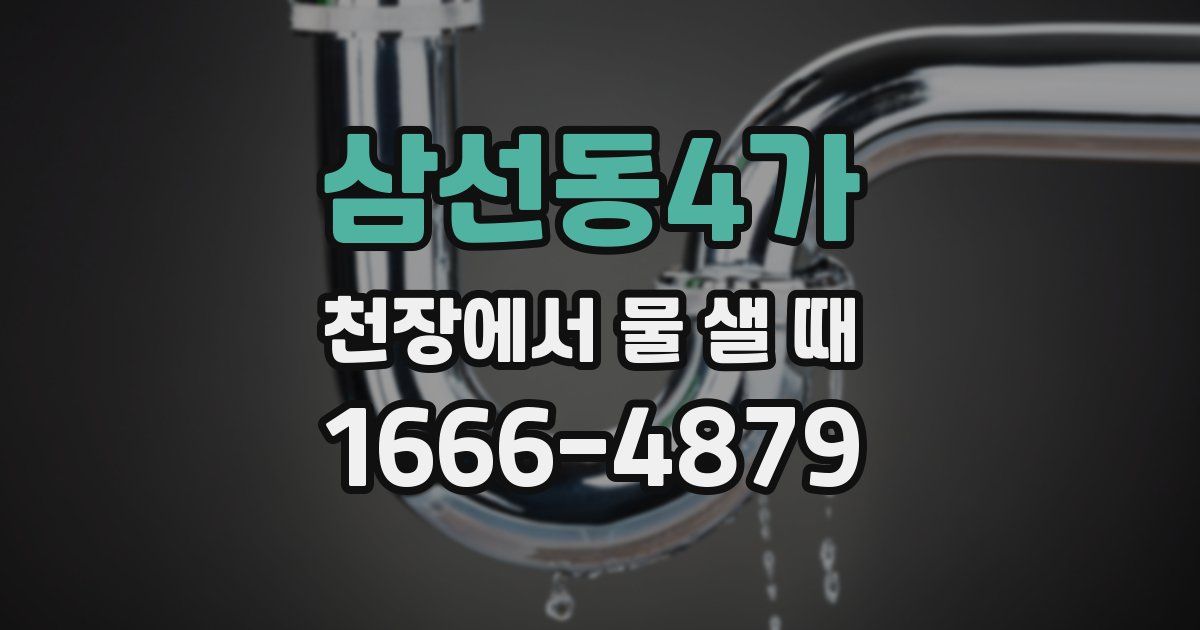 삼선동4가 천장에서 물 샐 때