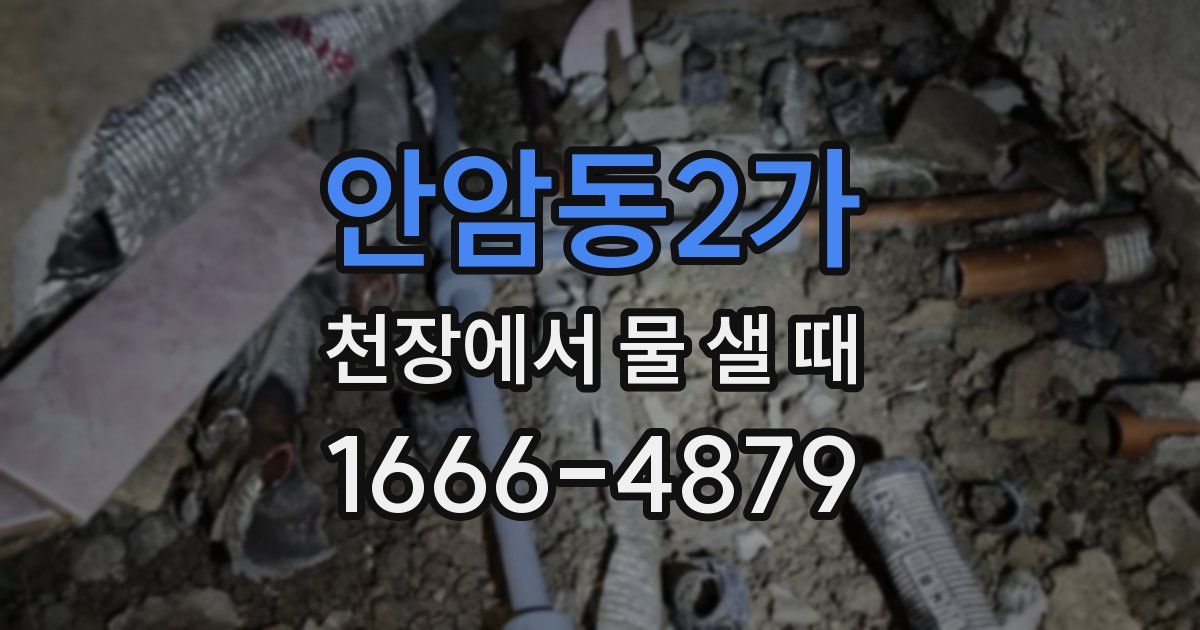 안암동2가 천장에서 물 샐 때