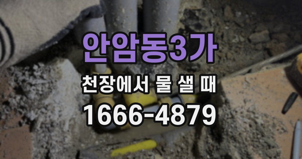 안암동3가 천장에서 물 샐 때